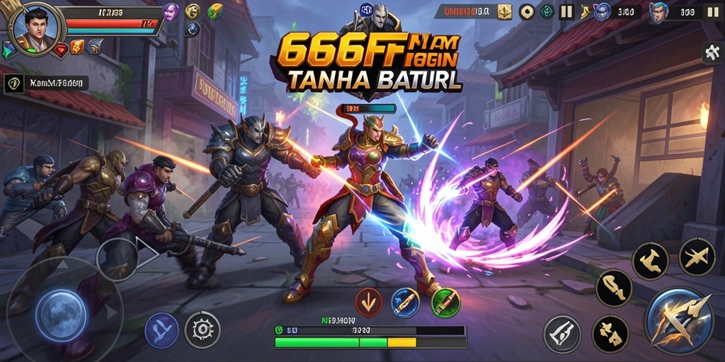 Screenshot utama 666FF menampilkan aksi pertarungan yang intens.