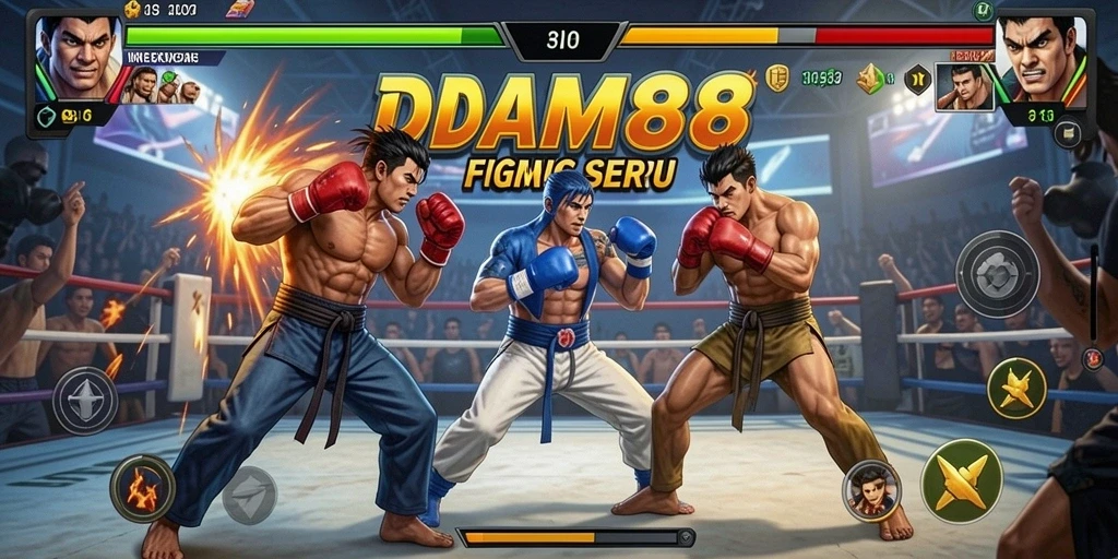 Tampilan mendebarkan dari gameplay pertarungan di DAM88.
