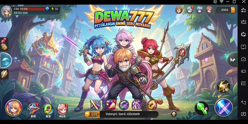 Gameplay seru dalam DEWA777 dengan karakter anime menarik.