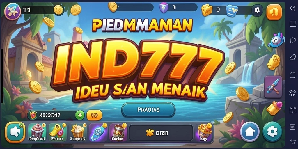 Tampilan utama IND777 dengan gameplay Idle yang menarik dan interaktif.