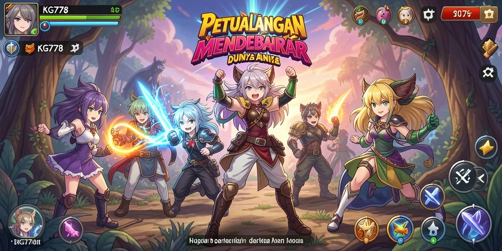 Tampilan gameplay menarik dari KG778 dengan aksi karakter Anime.