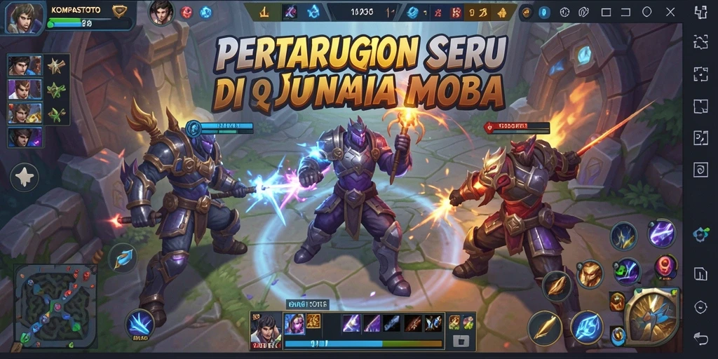Gameplay intens di <strong>KOMPASTOTO</strong> dengan aksi pertarungan seru.
