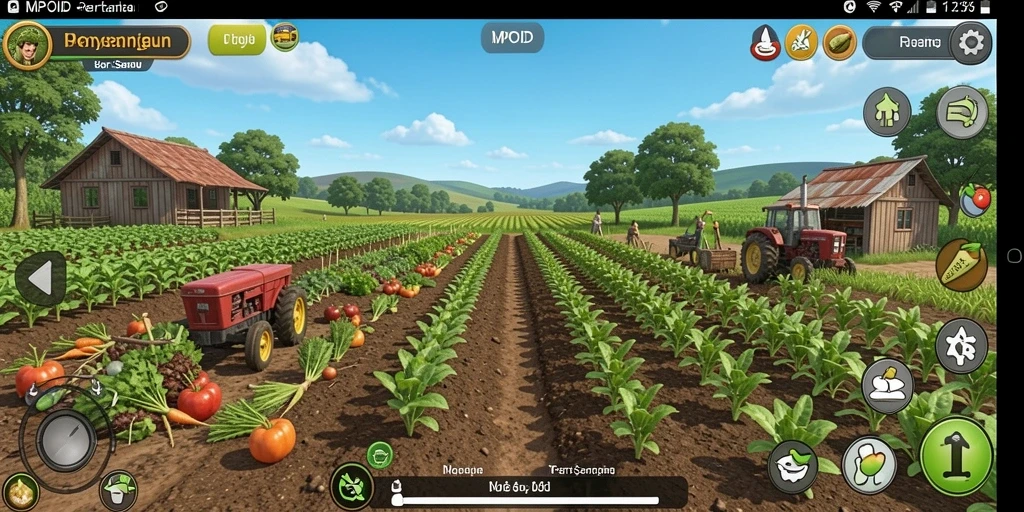 Screenshot MPOID menampilkan suasana pertanian yang indah dan gameplay yang seru.