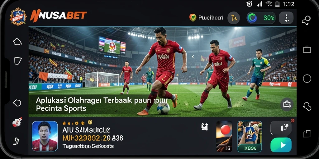 Tampilan utama gameplay NUSABET yang menampilkan hasil pertandingan olahraga.