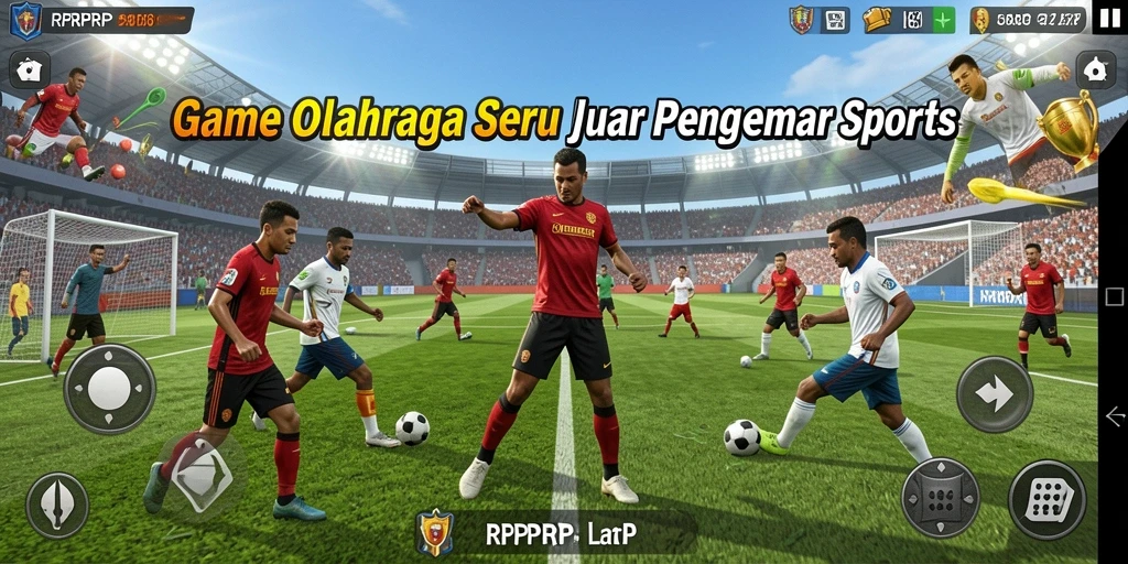 Tampilan gameplay RPRPRP dengan aksi olahraga yang mendebarkan.