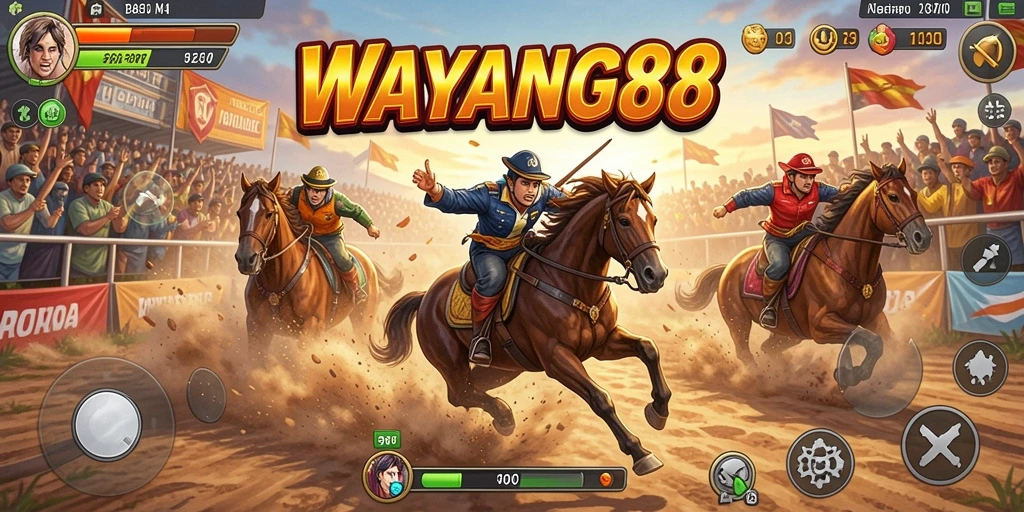 Tampilan gameplay balapan yang seru di WAYANG88.