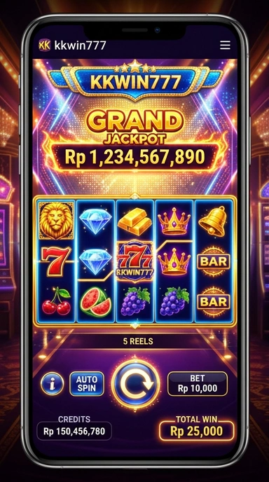 Tampilan utama aplikasi kkwin777 yang sederhana dan mudah dinavigasi.